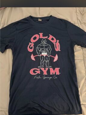 Gold's Gym Palm Springs Navy Crew Tee